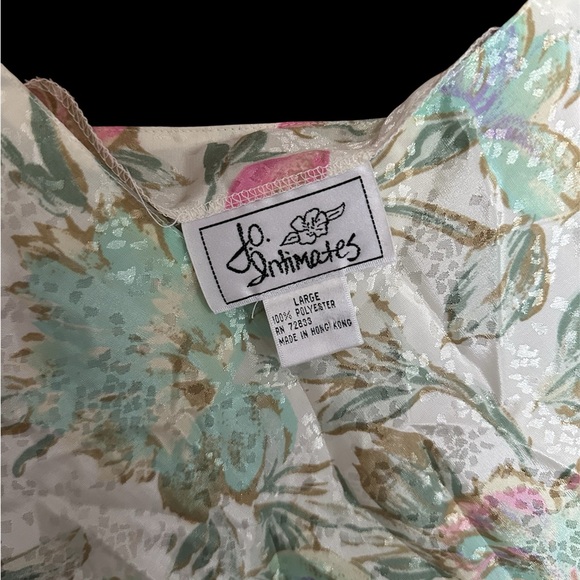 Vintage 90’s Floral Slip Women’s size Large Romantic Feminine Sleepwear Dress - Picture 5 of 5